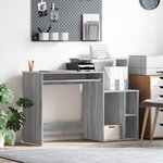 vidaXL Bureau avec rangement Gris Sonoma 120 5 x 44 x 88 5 cm Bois d'ingénierie