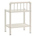 vidaXL Tables de chevet 2 Pièces Blanc et transparent Métal et verre