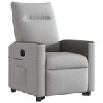 vidaXL Fauteuil inclinable électrique gris nuage tissu