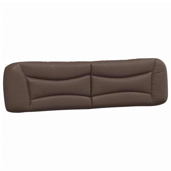 vidaXL Coussin de tête de lit marron 200 cm similicuir