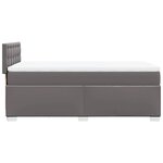 vidaXL Sommier à lattes de lit avec matelas Gris 80x200 cm Similicuir