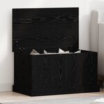 Boîte de rangement vidaXL en chêne noir 70x40x38 cm en bois reconstitué