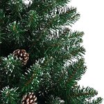 vidaXL Sapin de Noël mince bois véritable et neige blanche vert 180 cm