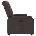 vidaXL Fauteuil inclinable électrique Marron foncé Tissu