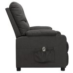 vidaXL Fauteuil inclinable électrique Gris foncé Tissu