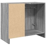 vidaXL Armoire d'évier sonoma gris 63x29x55 cm bois d'ingénierie