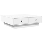 vidaXL Table basse Blanc 90x90x28 cm Aggloméré