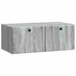 vidaXL Meuble TV mural 78 5 x 41 x 30 cm Sonoma gris Bois d'ingénierie
