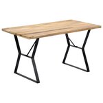 vidaXL Table à manger 140x80x76 cm Bois de manguier massif