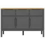 vidaXL Buffet FLORO gris 114x43x74 cm bois massif de pin