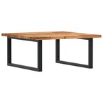 vidaXL Étagère de vasque murale acier et bois massif d'acacia