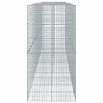 vidaXL Panier gabion avec couvercle 600x100x200 cm fer galvanisé