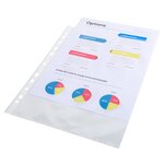 Sachet de 50 pochettes perforées polypro lisse 6/100° A4 EXACOMPTA