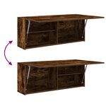 vidaXL Armoire murale de bain chêne fumé 100x25x40cm bois d'ingénierie