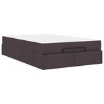 vidaXL Cadre de lit avec matelas avec matelas 2 Pièces Tan tissu
