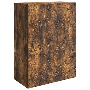 vidaXL Armoire Murale Chêne fumé 66 x 34 5 x 90 cm Bois d'ingénierie