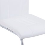 vidaXL Chaises à manger cantilever lot de 2 blanc similicuir