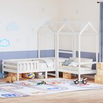vidaXL Ensemble de lit et de banc avec toit sans matelas 80x200 cm