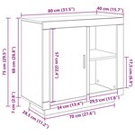 vidaXL Buffet chêne artisanal 40 x 80 x 75 cm Bois d'ingénierie