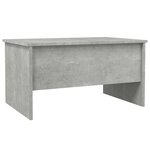 vidaXL Table basse gris béton 80x50x42 5 cm bois d'ingénierie