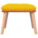 vidaXL Chaise à bascule avec repose-pied Jaune moutarde Tissu
