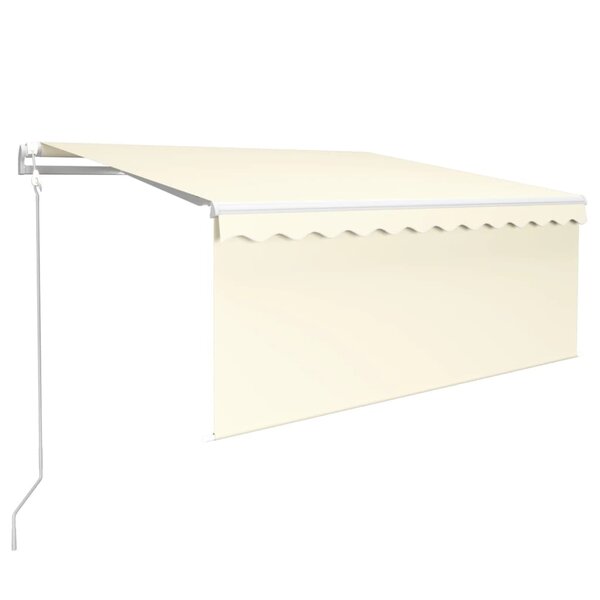 vidaXL Auvent rétractable automatique avec store 3x2 5 m Crème