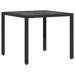 vidaXL Ensemble de bistro de jardin 5 Pièces coussins noir poly rotin