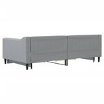vidaXL Lit de jour avec lit gigogne et tiroirs 100x190 cm tissu