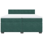 vidaXL Sommier à lattes de lit et matelas Vert foncé 200x200cm Velours