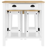 vidaXL Ensemble de bar 5 Pièces Blanc Bois de pin massif