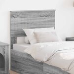 vidaXL Tête de lit Gris Sonoma 75 cm Bois d'ingénierie