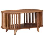 vidaXL Table basse faite main Marron Teck 85 x 50 x 40 cm