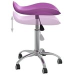 vidaXL Tabouret de salon et spa Violet Similicuir