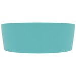 vidaXL Lavabo de luxe avec trop-plein Vert clair mat 36x13cm Céramique