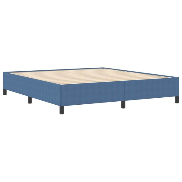 vidaXL Cadre de lit Bleu 180 x 200 cm Tissu en velours côtelé