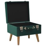 vidaXL Tabouret de rangement 40 cm Vert Velours