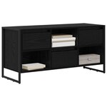 vidaXL Meuble TV Chêne noir 100 x 36 x 49 5 cm Bois d'ingénierie