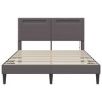 vidaXL Cadre de lit avec bandes LED Gris 160 x 200 cm Simili cuir
