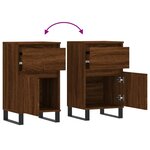 vidaXL Buffets 2 Pièces chêne marron 40x35x70 cm bois d'ingénierie