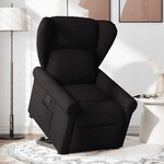 vidaXL Fauteuil inclinable noir tissu