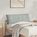 vidaXL Coussin de Dos Gris clair 120 x 50 cm Tissu en velours côtelé
