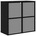 vidaXL Buffet Chêne noir 68 5 x 32 x 67 cm
