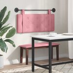 vidaXL Tête de lit suspendue Rose Velours