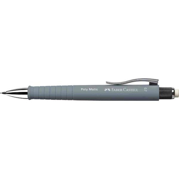 Porte-mines POLY MATIC diam 0 7mm gris x 5 FABER-CASTELL