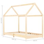 vidaXL Cadre de lit d'enfant Bois de pin massif 90 x 200 cm