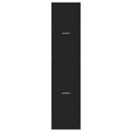 vidaXL Armoire d'apothicaire noir 40x41x174 5 cm bois d'ingénierie
