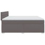 vidaXL Sommier à lattes de lit avec matelas Gris 180x200 cm Similicuir