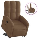 vidaXL Fauteuil inclinable Marron Tissu