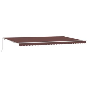 vidaXL Auvent manuel rétractable marron 500x300 cm