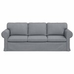 vidaXL Canapé Gris clair 215 x 82 x 80 cm tissu